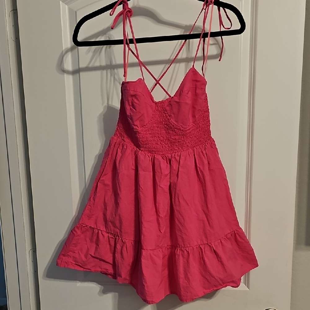 American Threads Fuchsia Strappy Dress